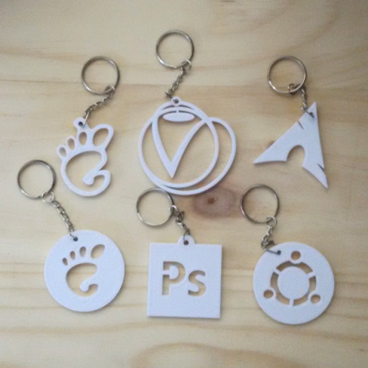 logos para llavero fan Kunst keyring 3D print model - Mito3D