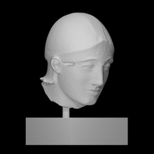 testa aiutante scansione antico fallimento viso ritratto scultura guerriero 3d print model - Mito3D