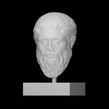 Platon analyse visage tête homme portrait sculpture philosophe platine 3d print model - Mito3D
