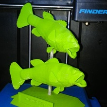 big mouth bass game fish toys & games myminifactory markfluharty bassfishing 3d print model - Mito3D