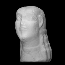 head sphinx scan sculpture statue italy nenfro 3d print model - Mito3D