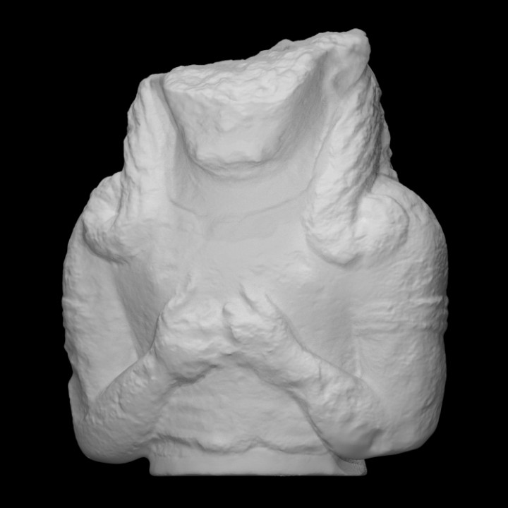 fragment statue woman scan ancient figure sculpture italian nenfro 3D print model - Mito3D
