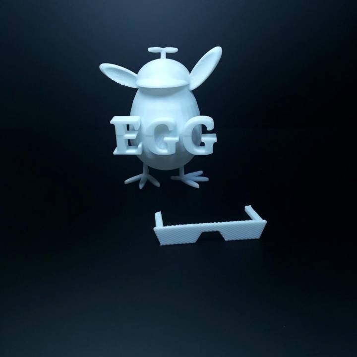 allumé Oeuf 3D print model - Mito3D