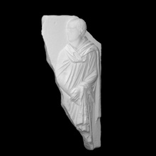 funerary relief philodamos scan figure man sculpture marble italian 3d print model - Mito3D