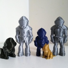 astro famiglia giocattoli Giochi gatto cane ragazzo sculptris astronauta 3d print model - Mito3D