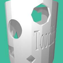 toothbrush holder tinkercad 3d print model - Mito3D