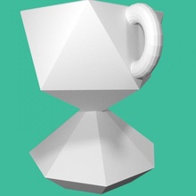 coffee cup kitchen polygon coffeemug tinkercad wares age 3d print model - Mito3D
