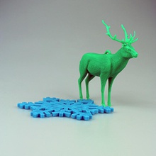 dekoratif geyik sanat hayranı 3d print model - Mito3D