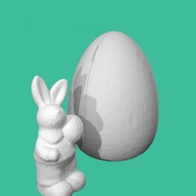 coniglietto uovo sorpresa tinkercad 3d print model - Mito3D