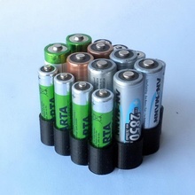 aa & aaa battery organizer gadgets electronics holder diy lifehack 3d print model - Mito3D