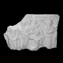 sarcofago frammento endimione riceve Luna dea Selene scansione Roma scultura marmo figure Italia scena sollievo 3d print model - Mito3D