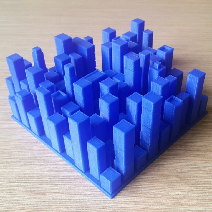simplicidad educación edificio ciudad rompecabezas maqueta 3dpuzzle rascacielos 3D print model - Mito3D