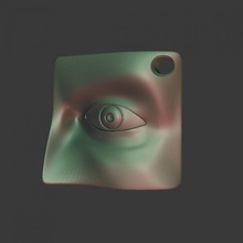 olho Keychain Pingentes moda acessórios anatomia cara humano 3d print model - Mito3D