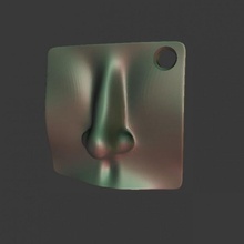 nez Keychain pendentif mode accessoires anatomie corps visage Humain 3d print model - Mito3D