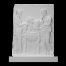 relief medea daughters pelias scan figure roman sculpture women group 3d print model - Mito3D