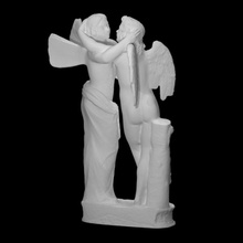 amor psyché analyse 3d imprimable romain sculpture statue marbre Italie groupe anges embrasse 3d print model - Mito3D