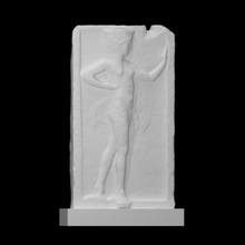 relief kalathiskos dancer scan 3d printable figure roman sculpture woman marble neoattic 3d print model - Mito3D