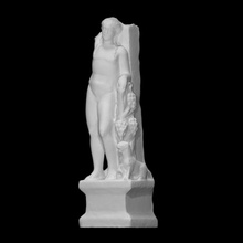 apoia mármore mesas Baco Varredura 3d imprimível figura romano escultura estátua suporte tabela Dionísio 3d print model - Mito3D