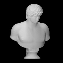 bust antinous scan 3d printable face god greek hero man portrait rome sculpture statue marble italy 3d print model - Mito3D