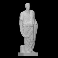 toga estatua escanear 3d imprimible figura hombre escultura mármol Italia drapeado honorario 3d print model - Mito3D
