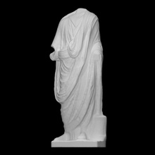 statua Erodes attico scansione 3d stampabile figura uomo scultura testa toga drappeggio 3d print model - Mito3D