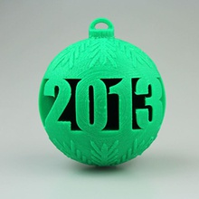 2013 natale pallina giardino decorazione christmastree 3d print model - Mito3D