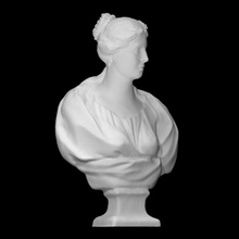 retrato mujer escanear 3d imprimible Barcelona busto cabeza escultura estatua parque mármol 3d print model - Mito3D