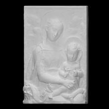 virgin child scan 3d printable jesus mother portrait sculpture marble religion religious mary relief son 3d print model - Mito3D