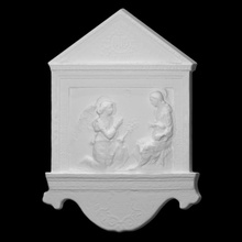 annunciation scan 3d printable sculpture renaissance florence italy religious relief terracotta 3d print model - Mito3D