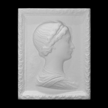 retrato joven mujer escanear 3d imprimible busto cara cabeza dama escultura mármol Renacimiento florencia Italia alivio 3d print model - Mito3D