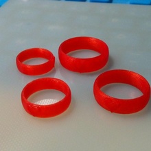 coração anel simples 16mm jardim presente amar vermelho namorados 3d print model - Mito3D