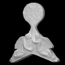 angoli quercia cappotto braccia rovere scansione scultura marmo Firenze Italia religioso tabernacolo angeli timpano 3d print model - Mito3D