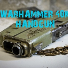 warhammer 40k handgun props & cosplay gun weapon 3dprinting 3dprinter 40000 3dprintedmodel 3d print model - Mito3D