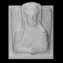 Vesika merhum Kadın taramak 3 boyutlu yazdırılabilir büst baş Hanım heykel cenaze töreni Suriye palmyra 3d print model - Mito3D