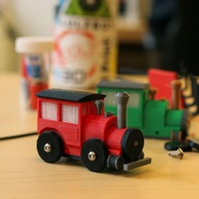 multicolorido brio trem brinquedos jogos paleta mosaico modelo trens brinquedo compatível 3d print model - Mito3D