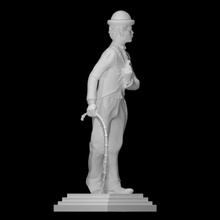 charlie chaplin scan 3d printable body figure london man sculpture square statue leicester 3d print model - Mito3D