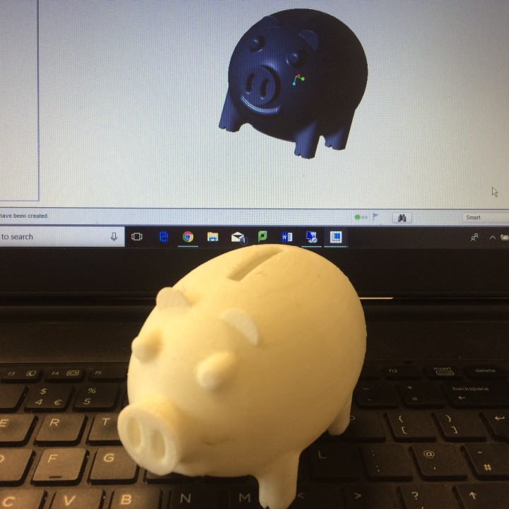 Schweinchen Bank Garten Schwein Geld Sparbüchse Sparschwein 3D print model - Mito3D