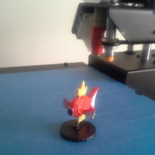 magikarp ventilador Arte juego azar pokemon miniatura mesa mazmorras dragones 3d print model - Mito3D