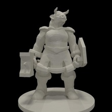 female minotaur tabletop cow lady dungeonsanddragons d&d dnd pathfinder dungeons&dragons 3d print model - Mito3D