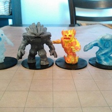 elementals tabletop water earth air dungeonsanddragons elemental d&d dnd pathfinder dungeons&dragons 3d print model - Mito3D