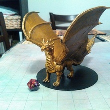 brass dragon tabletop dungeonsanddragons pathfinder dungeons&dragons brassdragon 3d print model - Mito3D