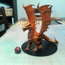 copper dragon tabletop dragons dungeonsanddragons d&d dnd pathfinder dungeons&dragons copperdragon 3d print model - Mito3D