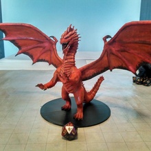 red dragon tabletop dragons dungeonsanddragons dnd dungeons&dragons reddragon 3d print model - Mito3D