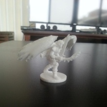 celestial archer updated tabletop arrow fantasy gaming rpg wargaming angel bow roleplaying 3d print model - Mito3D