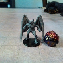 gargoyle sentinel tabletop demon devil gaming monster rpg stone wargaming rock guardian roleplaying elemental 3d print model - Mito3D