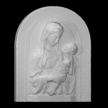 Jungfrau Kind Scan 3d druckbar Porträt Skulptur Florenz religiös Maria Linderung Christus Terrakotta 3d print model - Mito3D