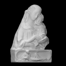 virgin child scan jesus sculpture florence italy religious mary relief stucco 3d print model - Mito3D