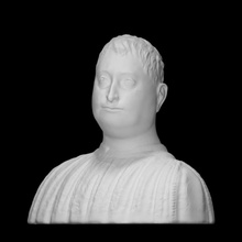 niccolo strozzi scan 3d printable bust face head man portrait rome sculpture statue marble florence italy 3d print model - Mito3D