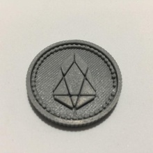 eos cryptocurrency token fan art 3d print model - Mito3D