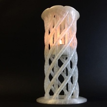 helical 't' candle & garden furniture lighting homewares candlesticks tealights 3d print model - Mito3D